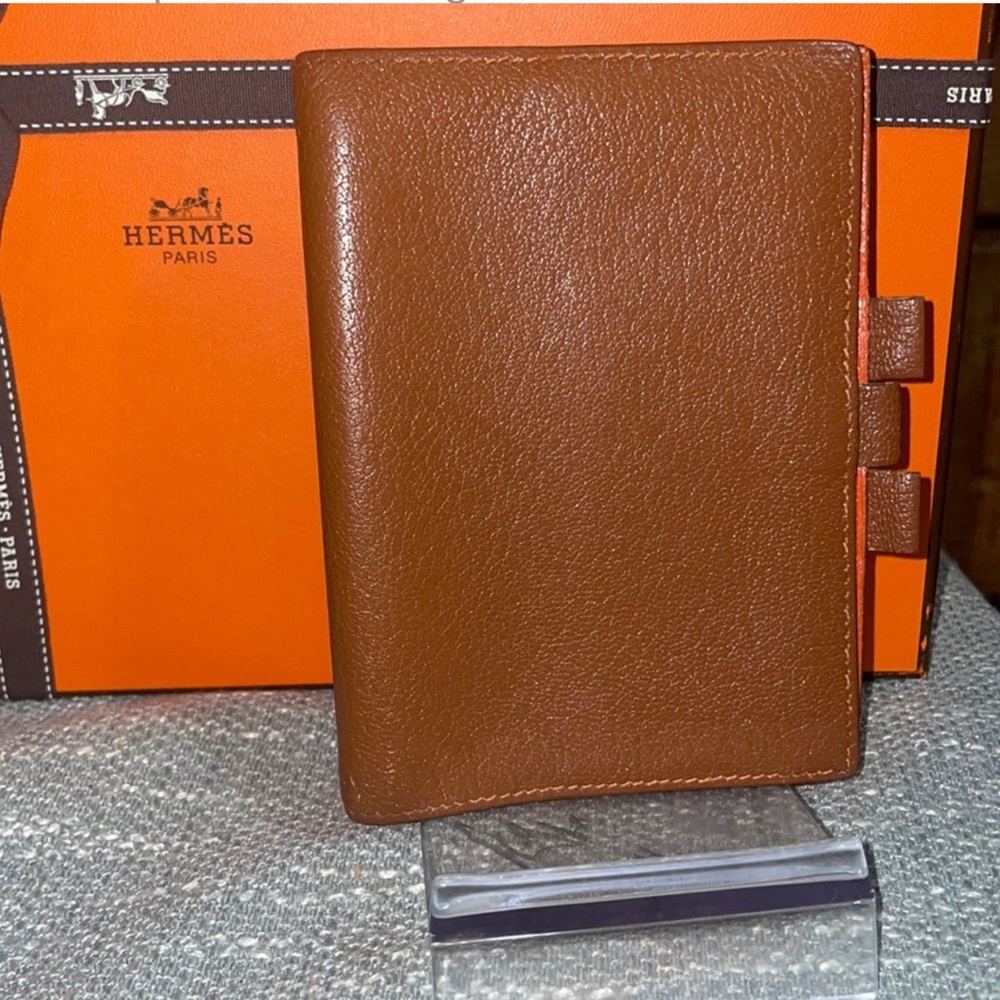HERMÉS Birkin Leather Agenda and Cardholder Wallet EUC- Unisex